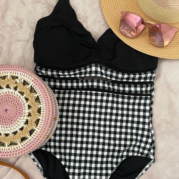 Seafolly Other - Seafolly Gingham One Piece Underwire Swim Suit - Size 10